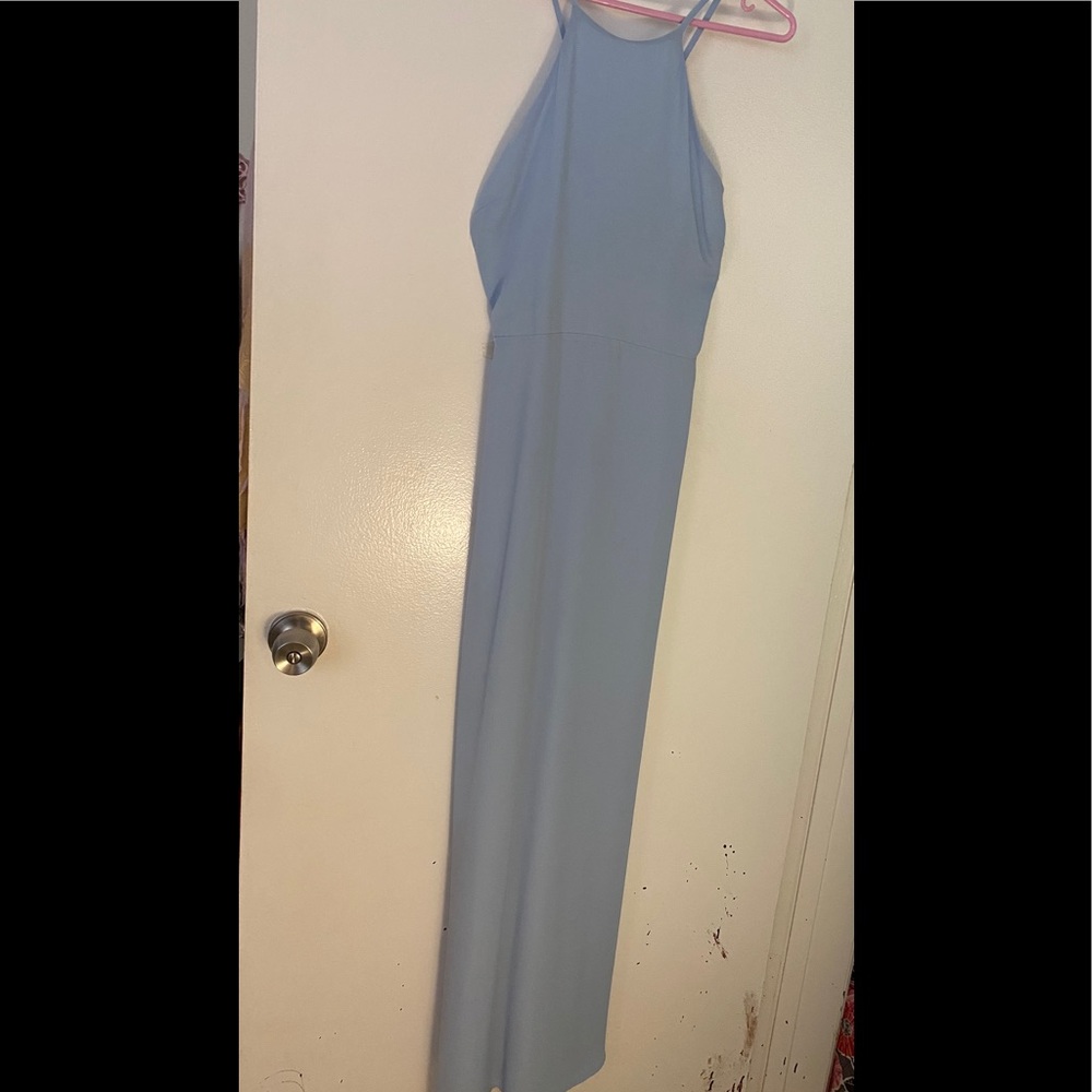 Forever 21 Baby blue long slimming dress.